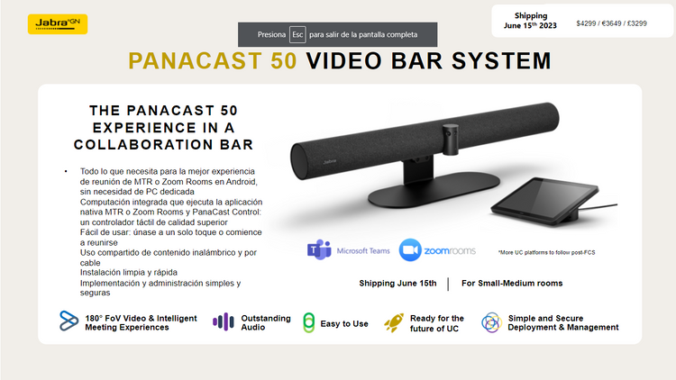 #jabra-panacast-50 #barra-de-video-inteligente #Virtual-Director