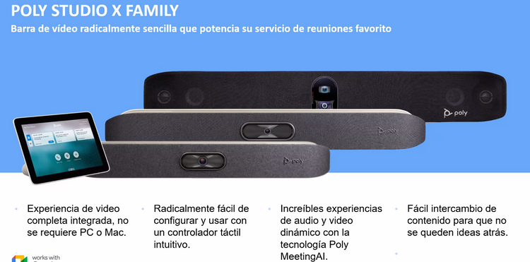 #Poly #StudioX50 #webcam #camara4K #zoom_X5 #camara_inalambrica #NoiseBlockAI #Seguimiento_automatico #Google_Poly_HP #strongertogether